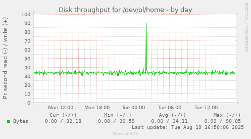 Disk throughput for /dev/ol/home