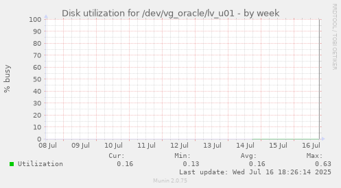 Disk utilization for /dev/vg_oracle/lv_u01