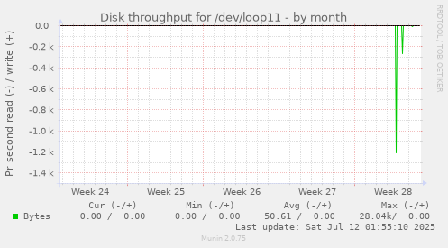 Disk throughput for /dev/loop11